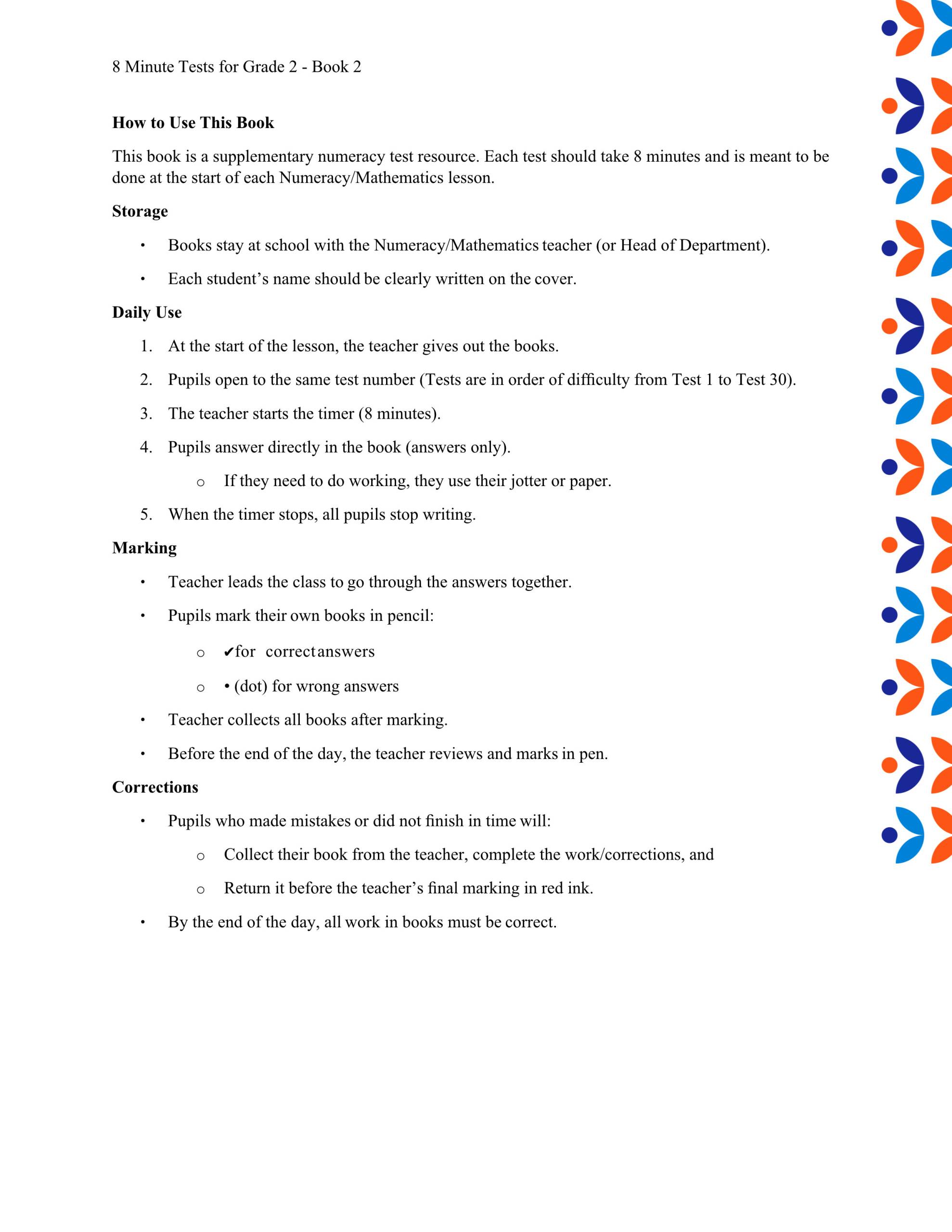 8 minute tests numeracy for grade 2 Edition 2 - Image 2