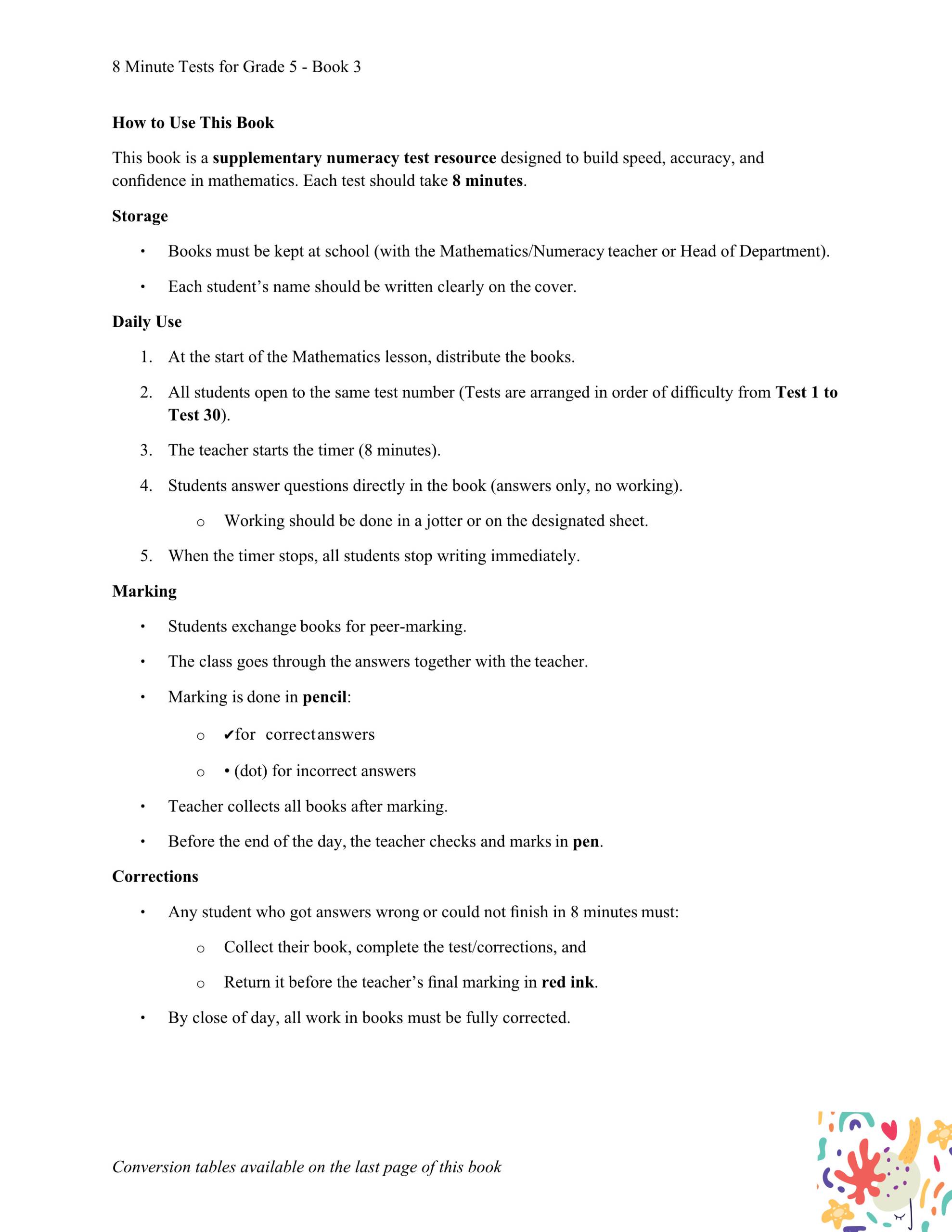 8 Minutes Test in Numeracy Grade 5 Edition 3 - Image 2