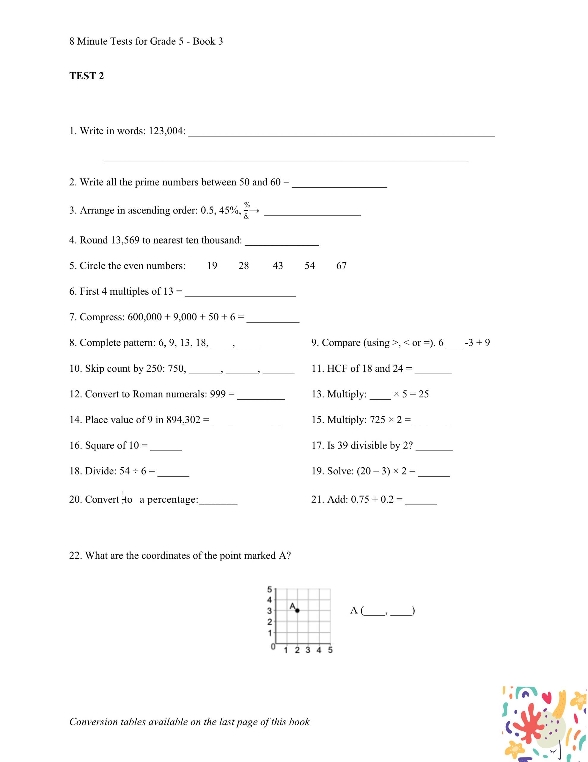 8 Minutes Test in Numeracy Grade 5 Edition 3 - Image 4