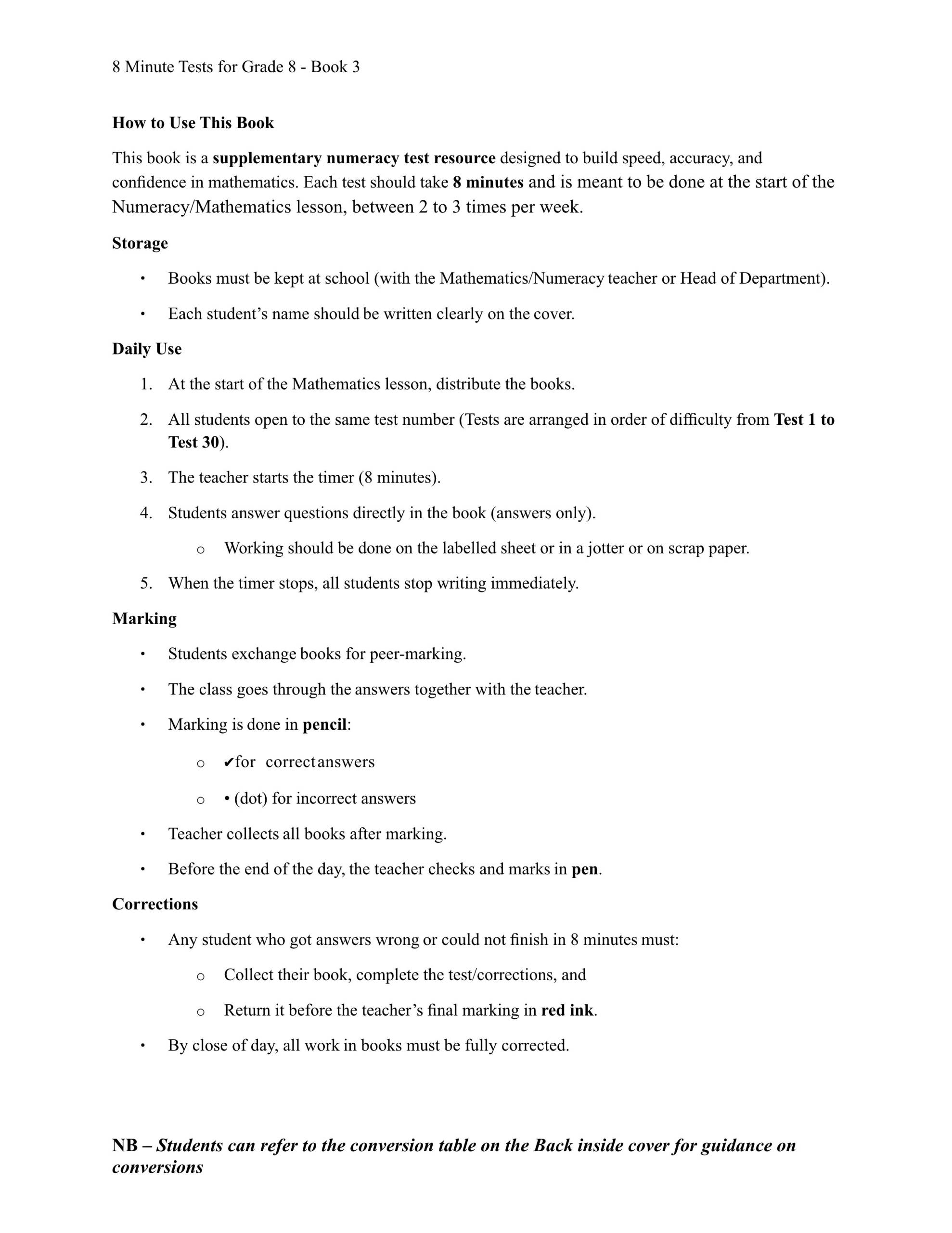 8 Minutes Test in Numeracy Grade 8 Edition 3 - Image 2